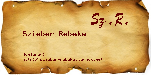 Szieber Rebeka névjegykártya