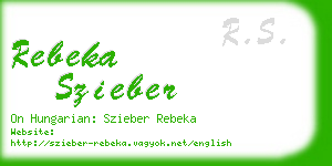 rebeka szieber business card